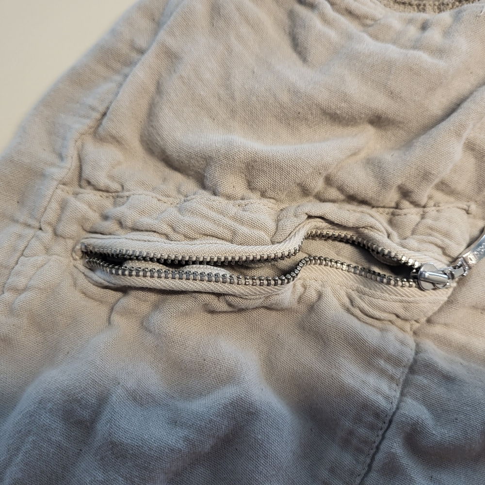 European Culture Capri Pants Cream Beige Size S - Picture 7 of 14